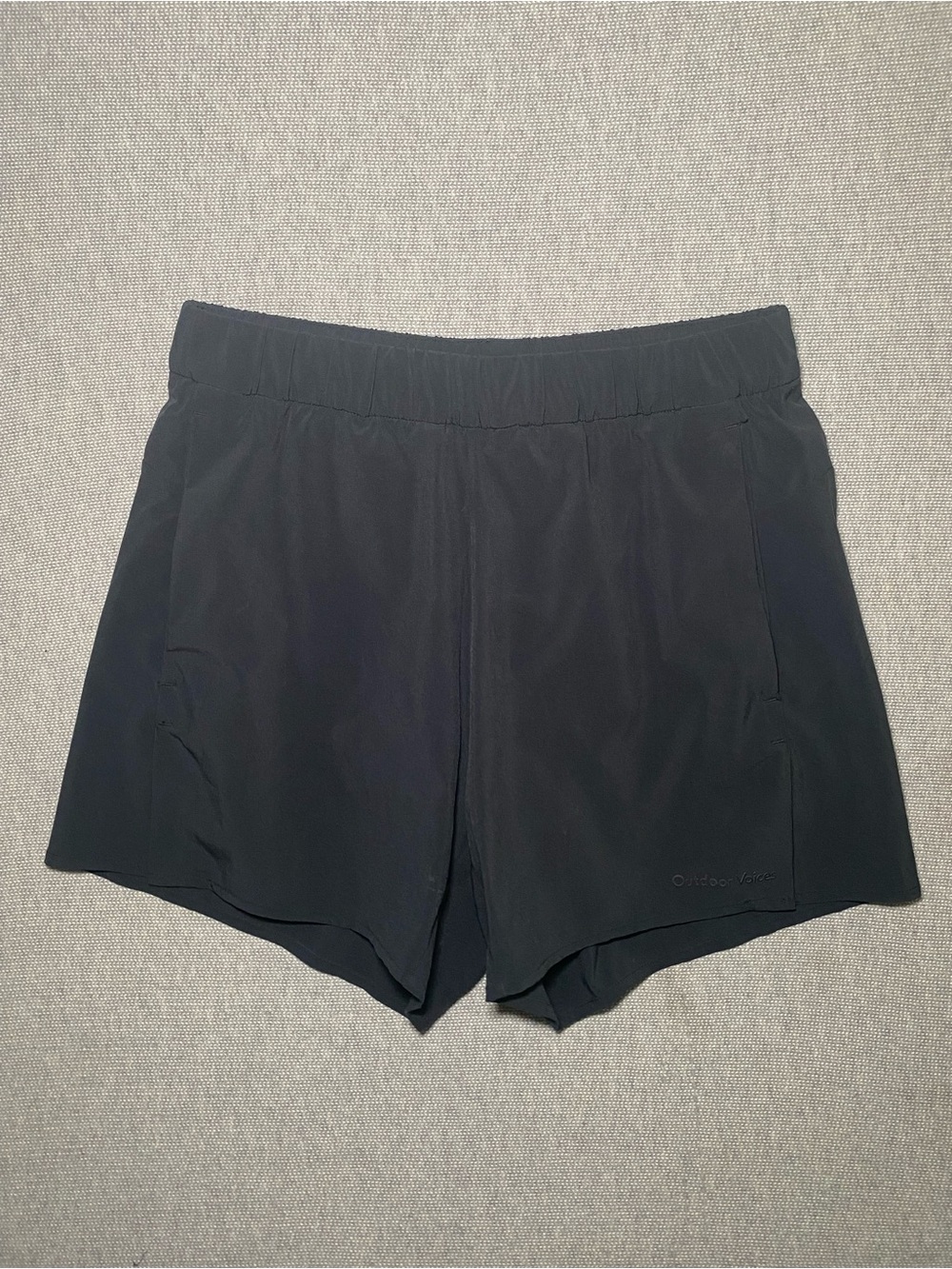 Outdoor Voices Women's XS Black Running Shorts Athletic Vented Lined